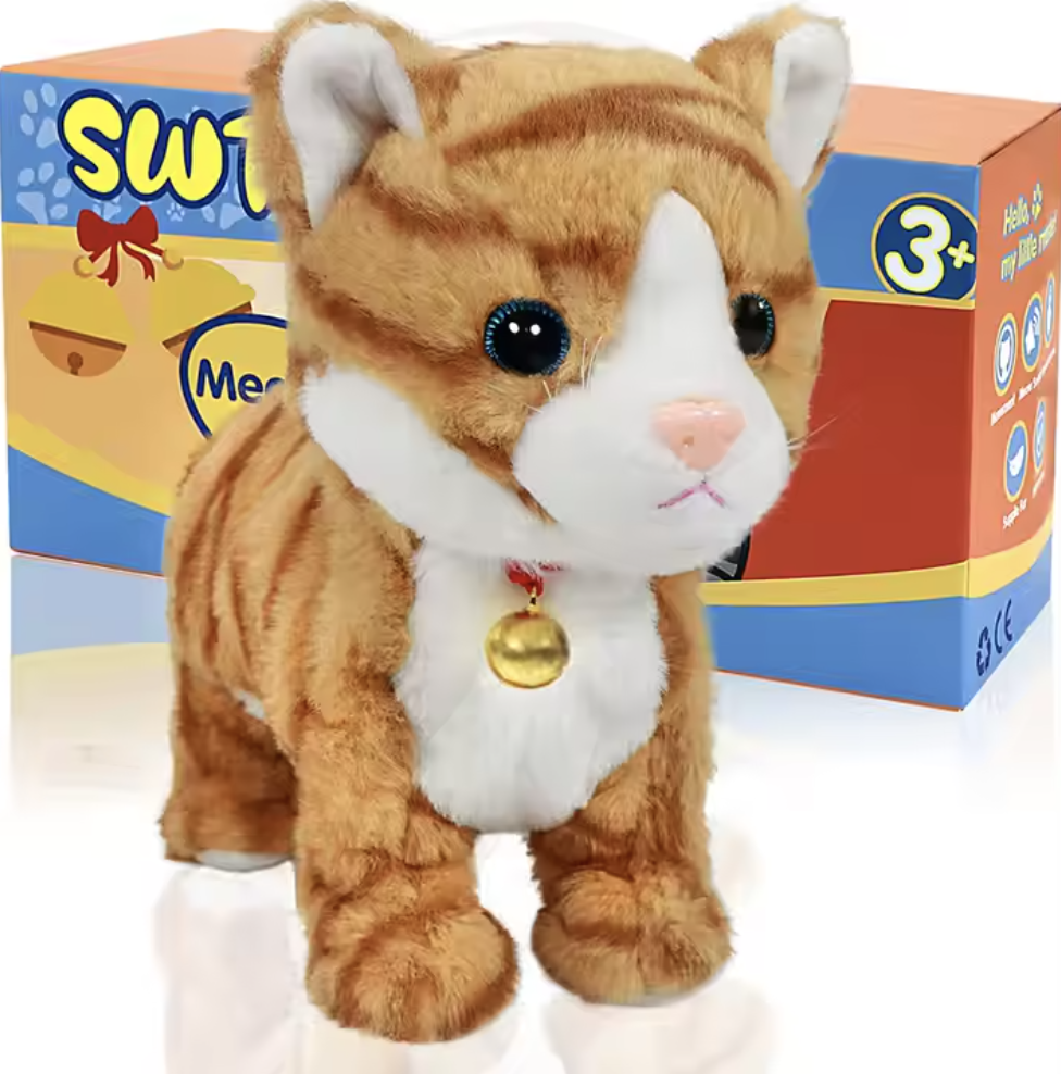 Interactive Reliable Robot Electronic Voice Touch Control, Realistic Cat