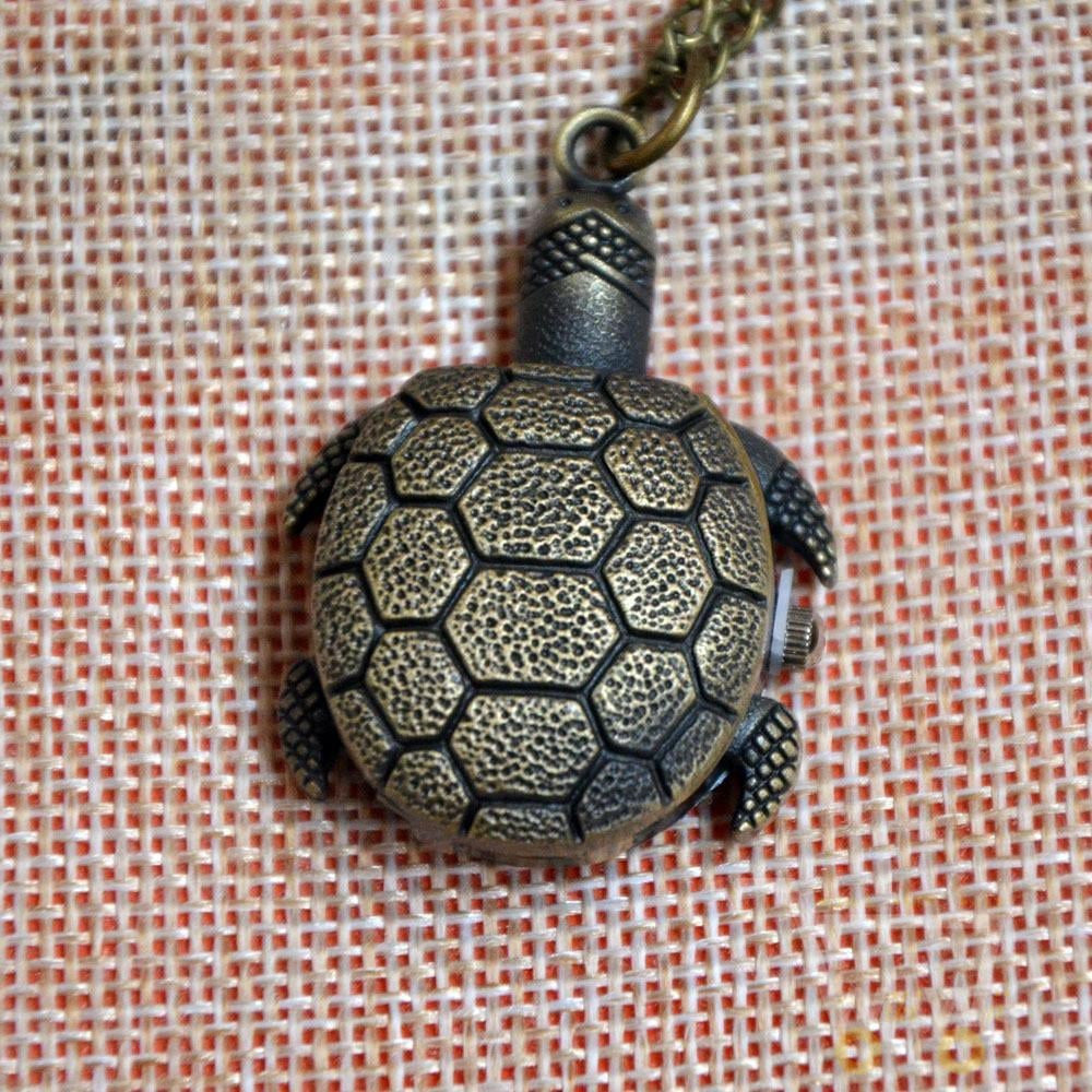 Bronze Turtle Watch Necklace - WikiWii