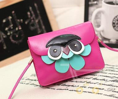 hit color mini phone shoulder Messenger bag OWL handbag - WikiWii
