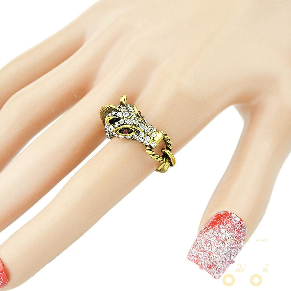 Horse Head Antique Gold Color - WikiWii