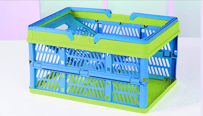 Folding Plastic Basket with handles - WikiWii