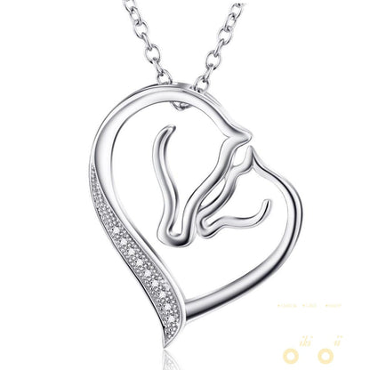 925 Sterling Silver Horse  Necklace - WikiWii