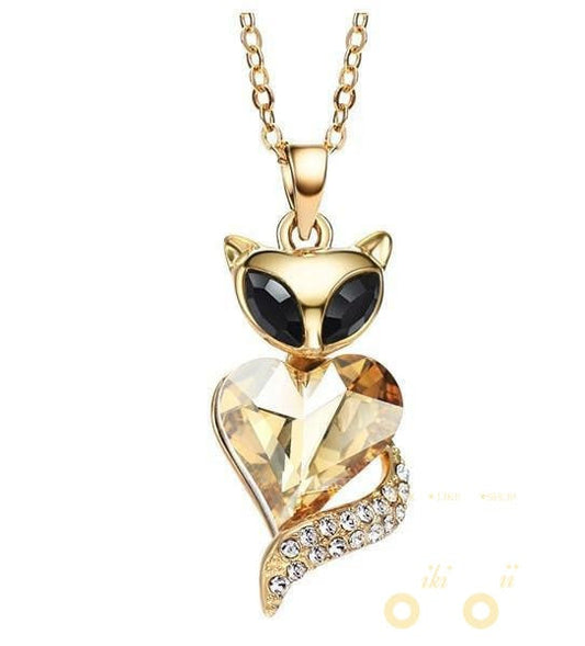 14K Gold Plated Cat Necklace - WikiWii