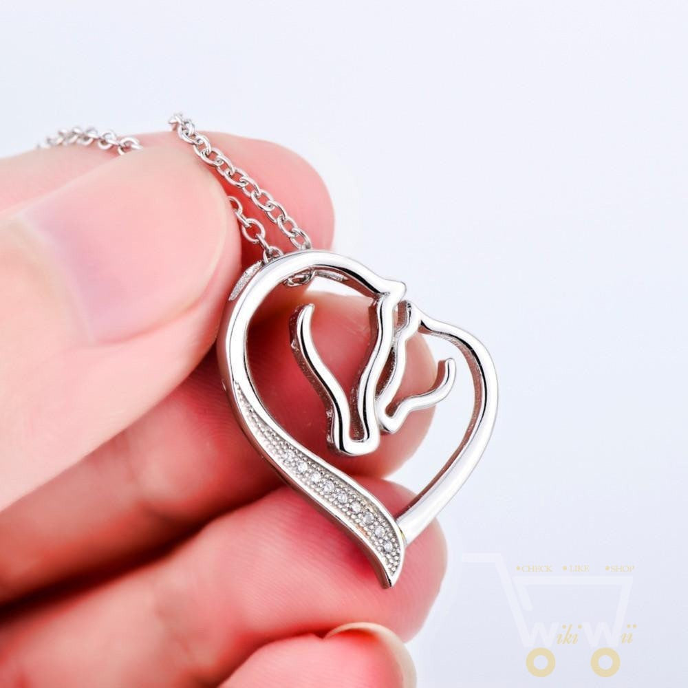 925 Sterling Silver Horse  Necklace - WikiWii