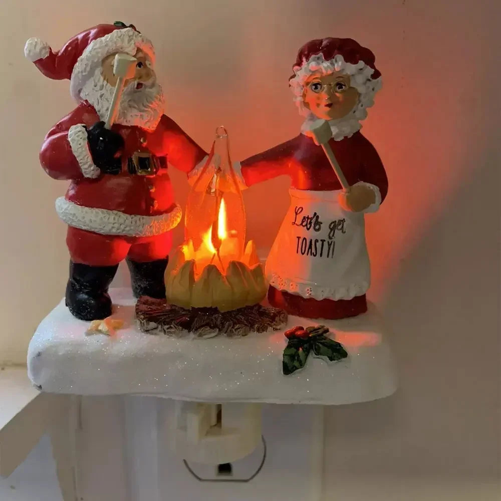 🔥Last Day Sale Price | 2024 Snowman Christmas Campfire Flickering Nightlight✨🔥👻