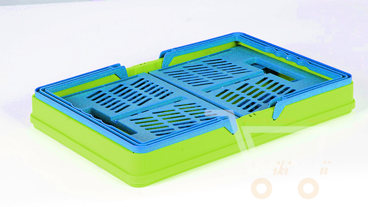 Folding Plastic Basket with handles - WikiWii