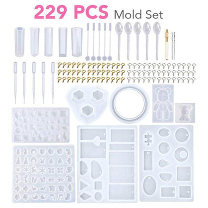 DIY Crystal Glue Jewelry Mold 83 -229 Pcs Set - WikiWii