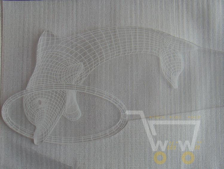 Acrylic Dolphin Colorful LED Night Light - WikiWii