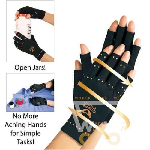 Copper Compression Therapy Hand Gloves - WikiWii