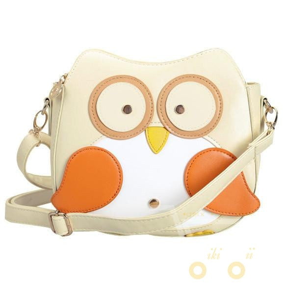 andy color female leather shoulder owls handbag - WikiWii