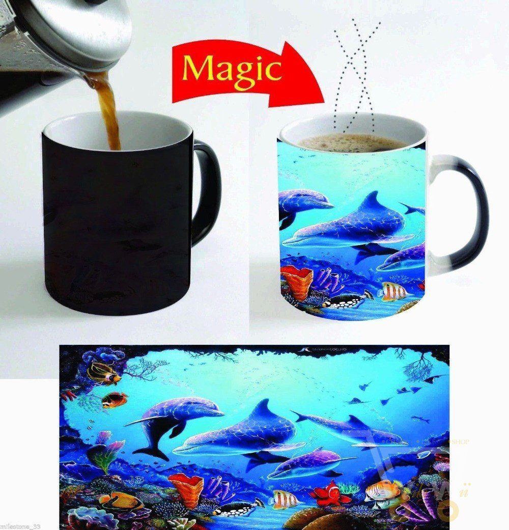 Dolphins Heat Mug - WikiWii