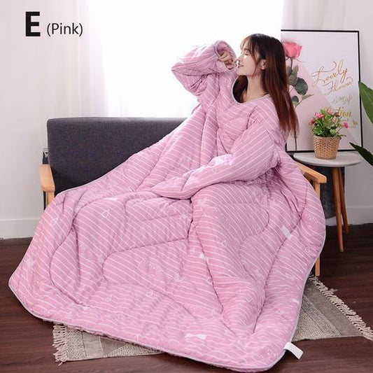 Winter Lazy Quilt With Sleeves - WikiWii