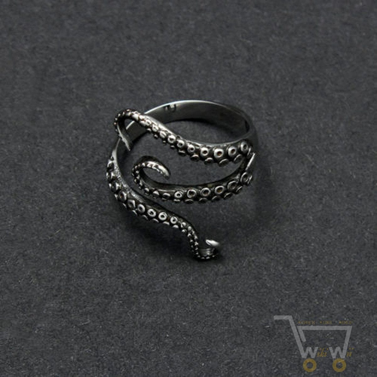 Titanium Octopus Ring - WikiWii