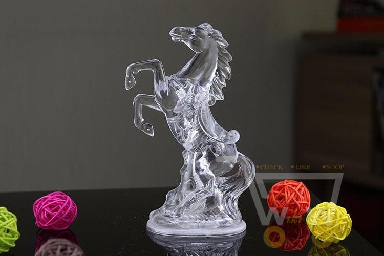 Acrylic Horse LED Night Light-Auto Color Changing - WikiWii