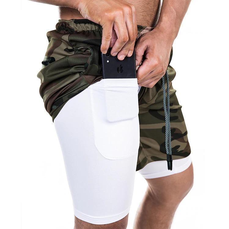 2-in-1 Secure Pocket men Shorts - WikiWii