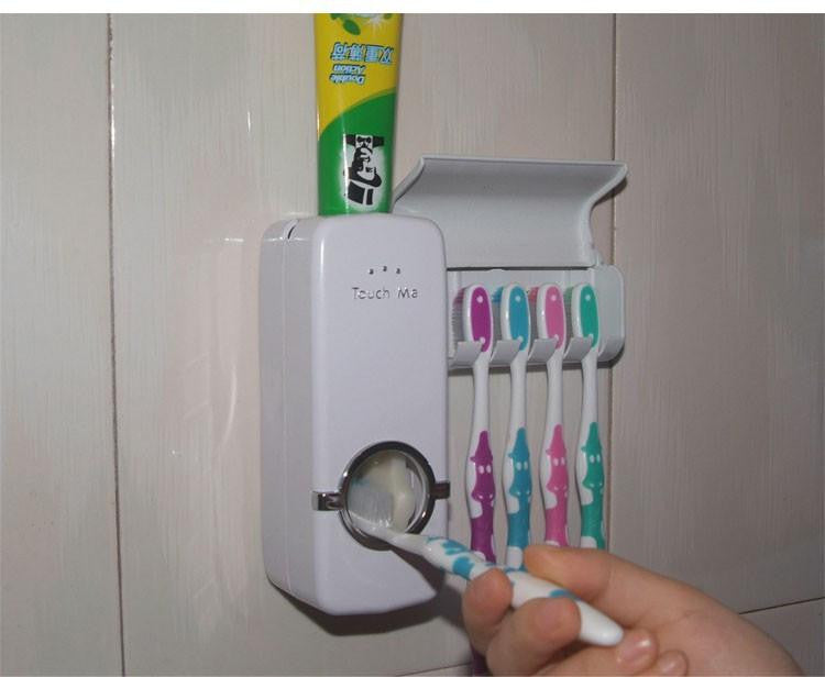 Automatic Toothpaste Dispenser - Toothbrush Holder - WikiWii