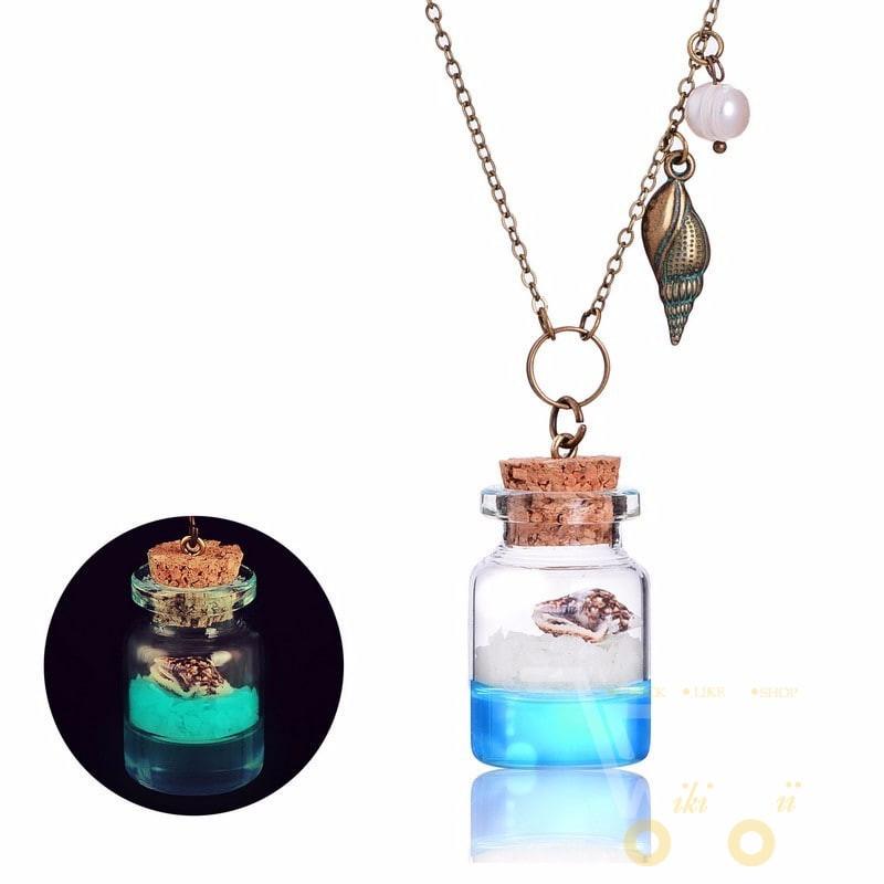 Luminous Conch Crystal Glass Necklace - WikiWii