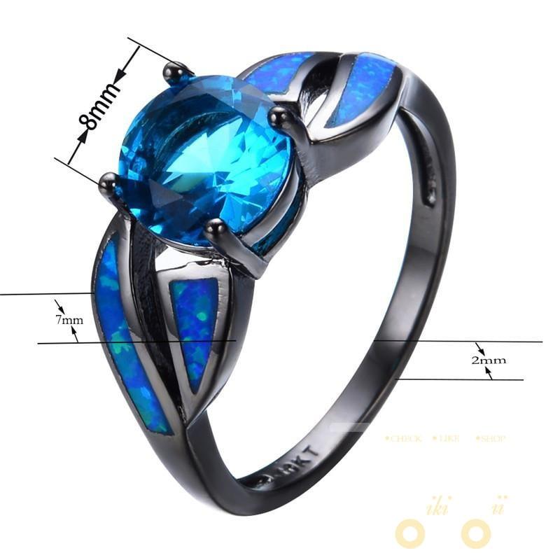 Ocean Blue Opal Ring - WikiWii