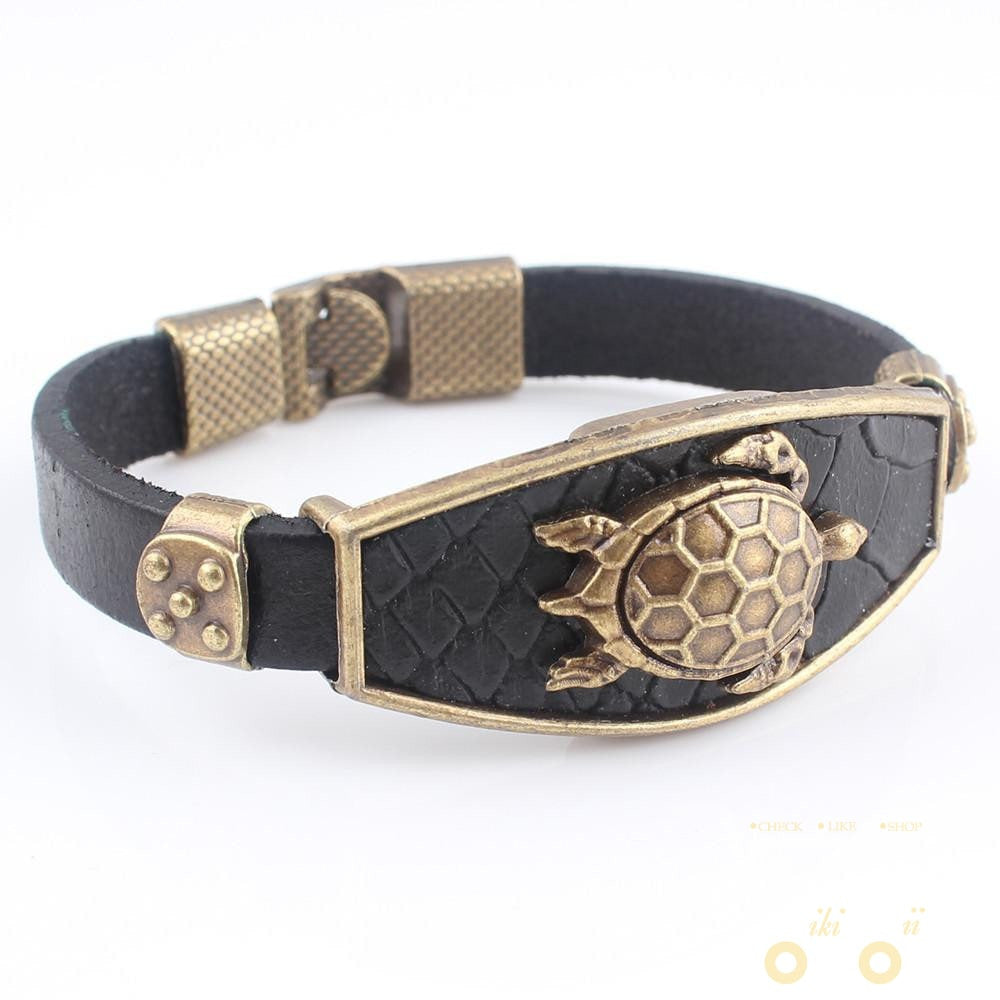 Antique Golden Tone Turtle bracelet - WikiWii