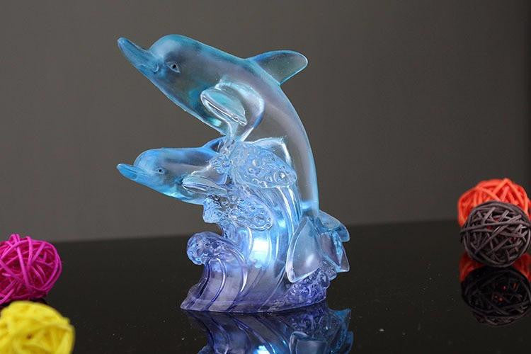 Acrylic LED Dolphin Night Light- Color Changeable - WikiWii