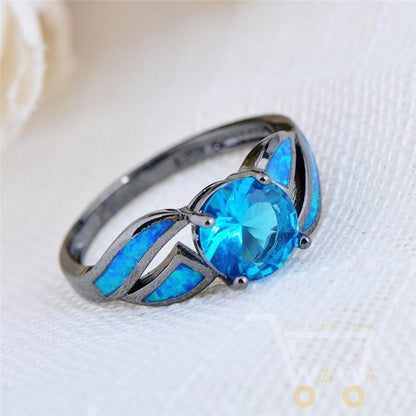 Ocean Blue Opal Ring - WikiWii