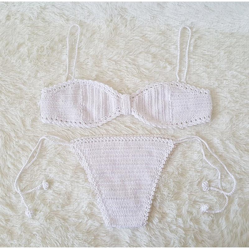 knitted Crochet Swimsuit Bikini - WikiWii