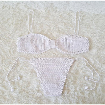 knitted Crochet Swimsuit Bikini - WikiWii
