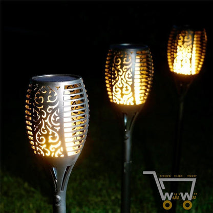 Solar Path Dancing Flame Tiki Torch Light (Two Pack) - WikiWii