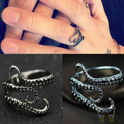 Titanium Octopus Ring - WikiWii