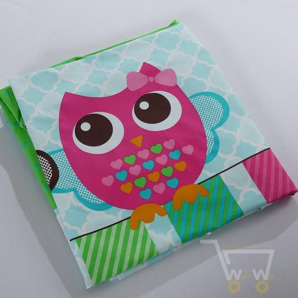 100% cotton cartoon cute owl bedding set 4pcs bedclothes bed-sheet Twin / Queen size - WikiWii