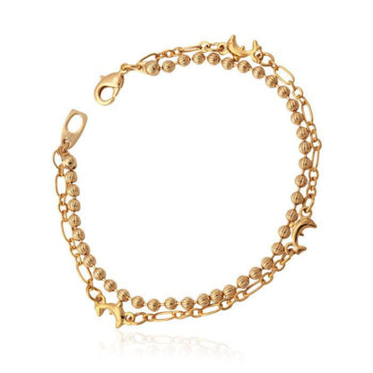 18K Real Gold Plated Lovely Small Dolphin Charm Bracelet - WikiWii