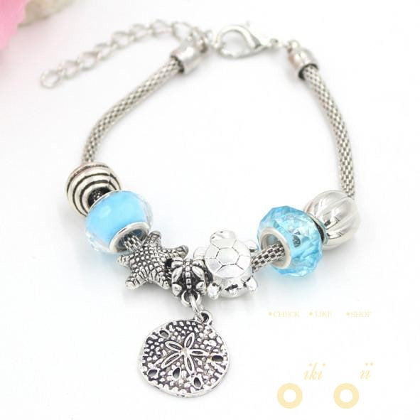 Aqua Bead Ocean Style Turtle Starfish bracelet - WikiWii