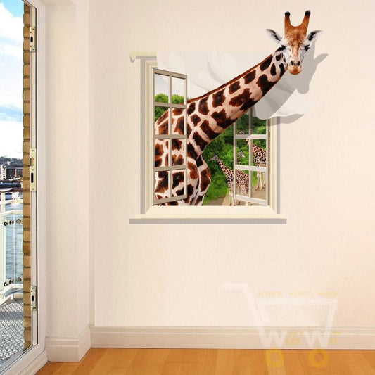 3D Giraffe wall sticker - WikiWii