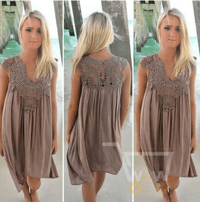 Mini lace Beach Dress - WikiWii