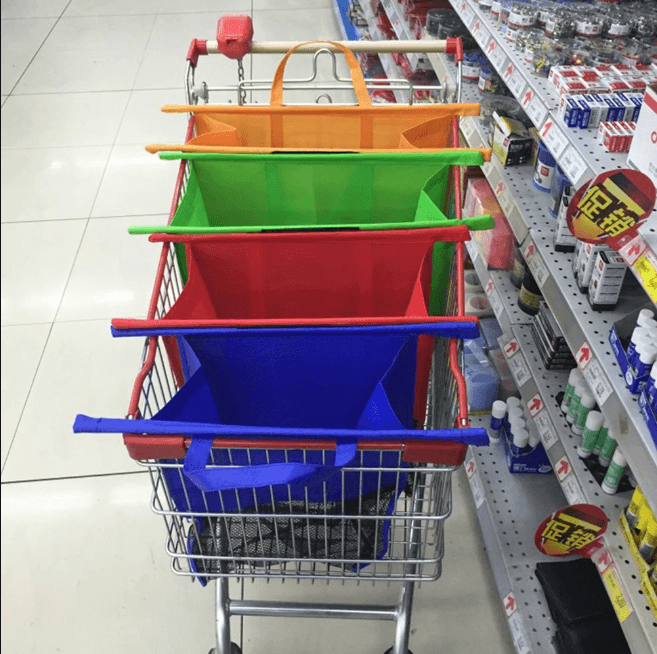 4 Pcs/set Eco-friendly Bags for supermarket trolleys - WikiWii