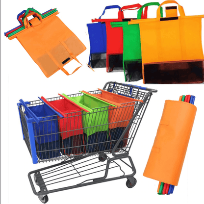 4 Pcs/set Eco-friendly Bags for supermarket trolleys - WikiWii