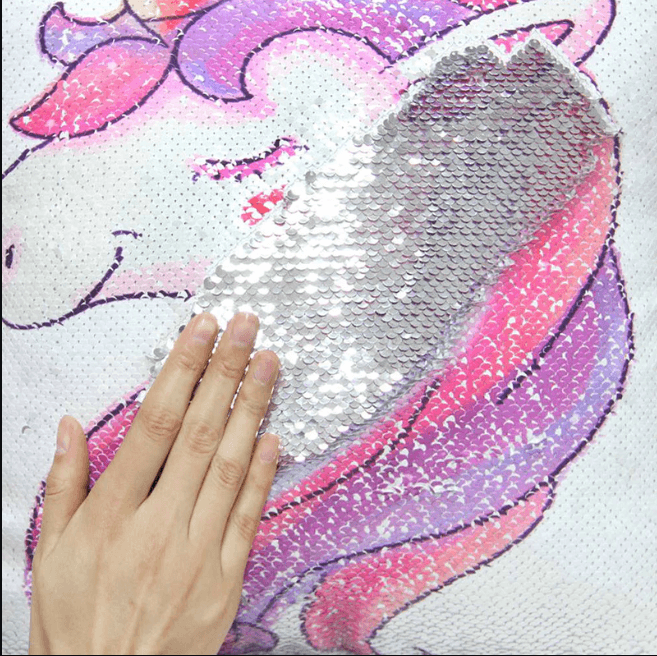 Unicorn sequin pillow - WikiWii