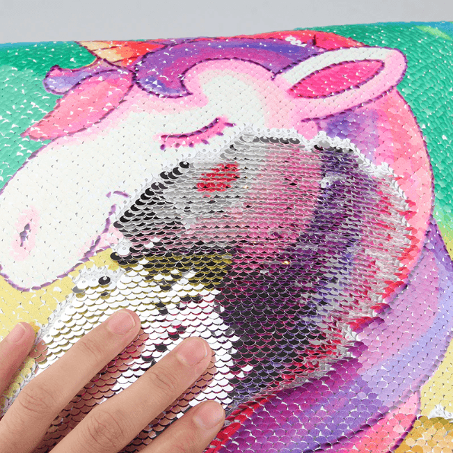 Unicorn sequin pillow - WikiWii