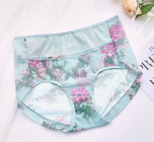 Ice Silk Lace Cooling Comfort Underwear-Oceanic Blue