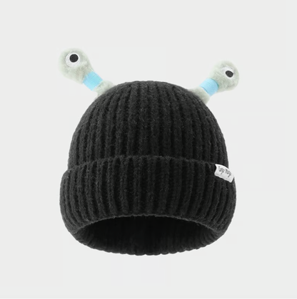 🔥Winter Parent-Child Cute Glowing Little Monster Knit Hat