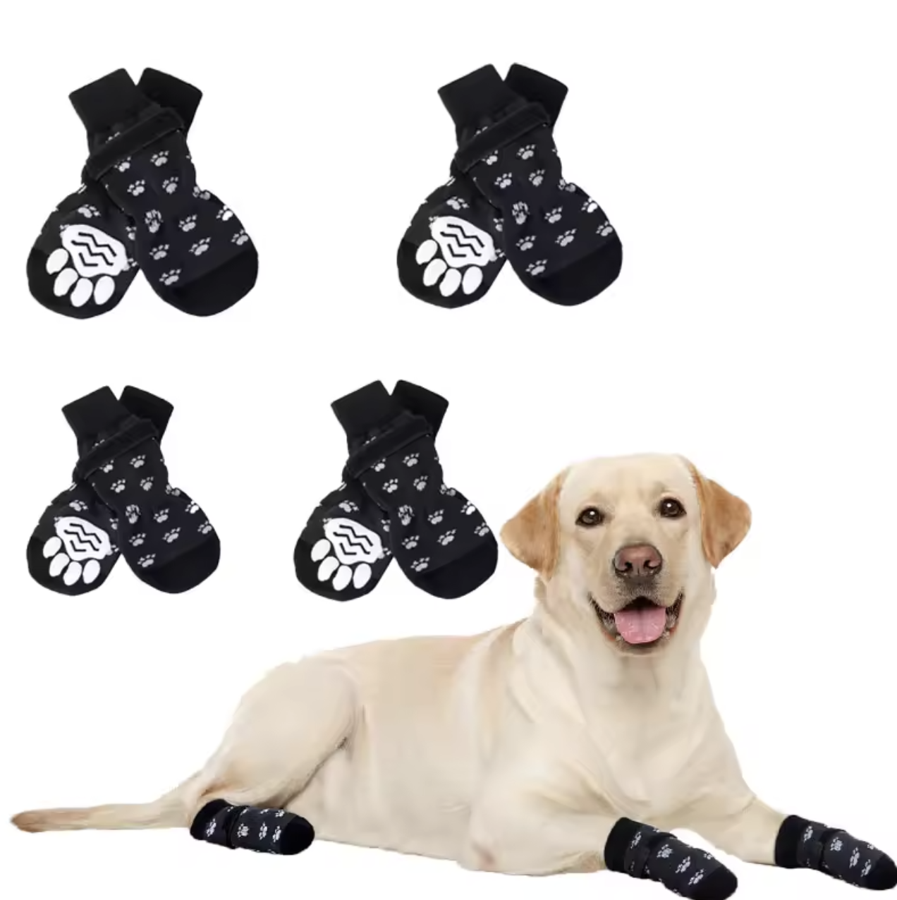 4 Pairs of Anti-Slip Dog Sofa Protector Socks