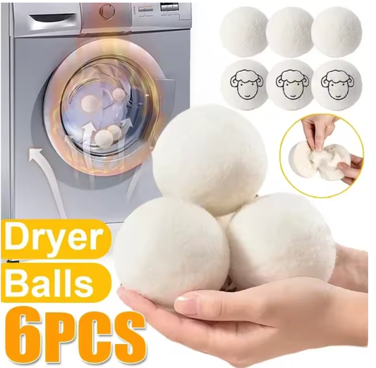 6Pcs Reusable Wool Dryer Balls