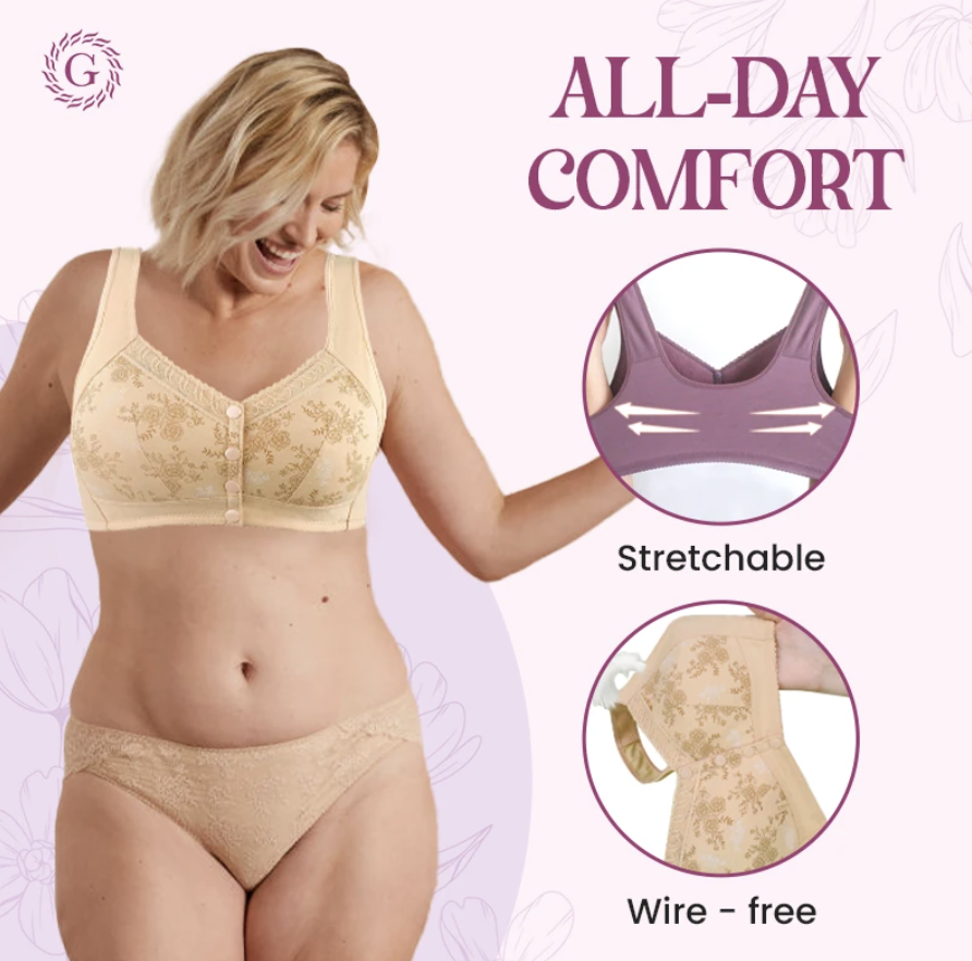 Glamorette - LAST DAY 60% OFF - Cotton Front Closure Bra