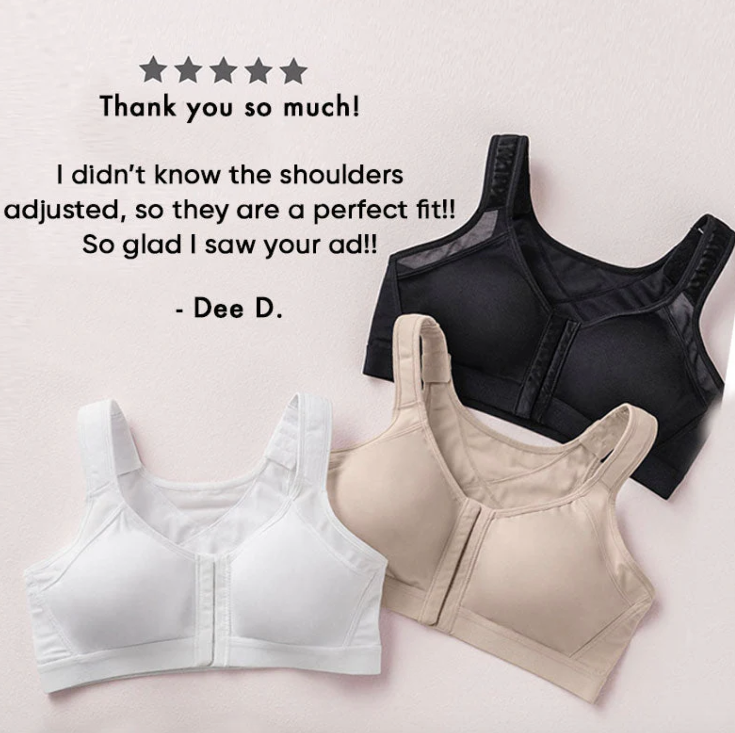 Cozy SENIORS BRA® WOMEN'S 18-HOUR FRONT CLOSURE WIRELESS BACK SUPPORT POSTURE FULL COVERAGE BRA