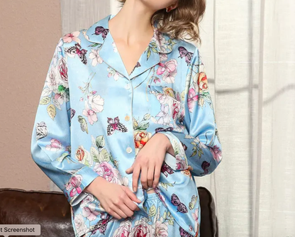 100% Silk Pajama Set PLus size