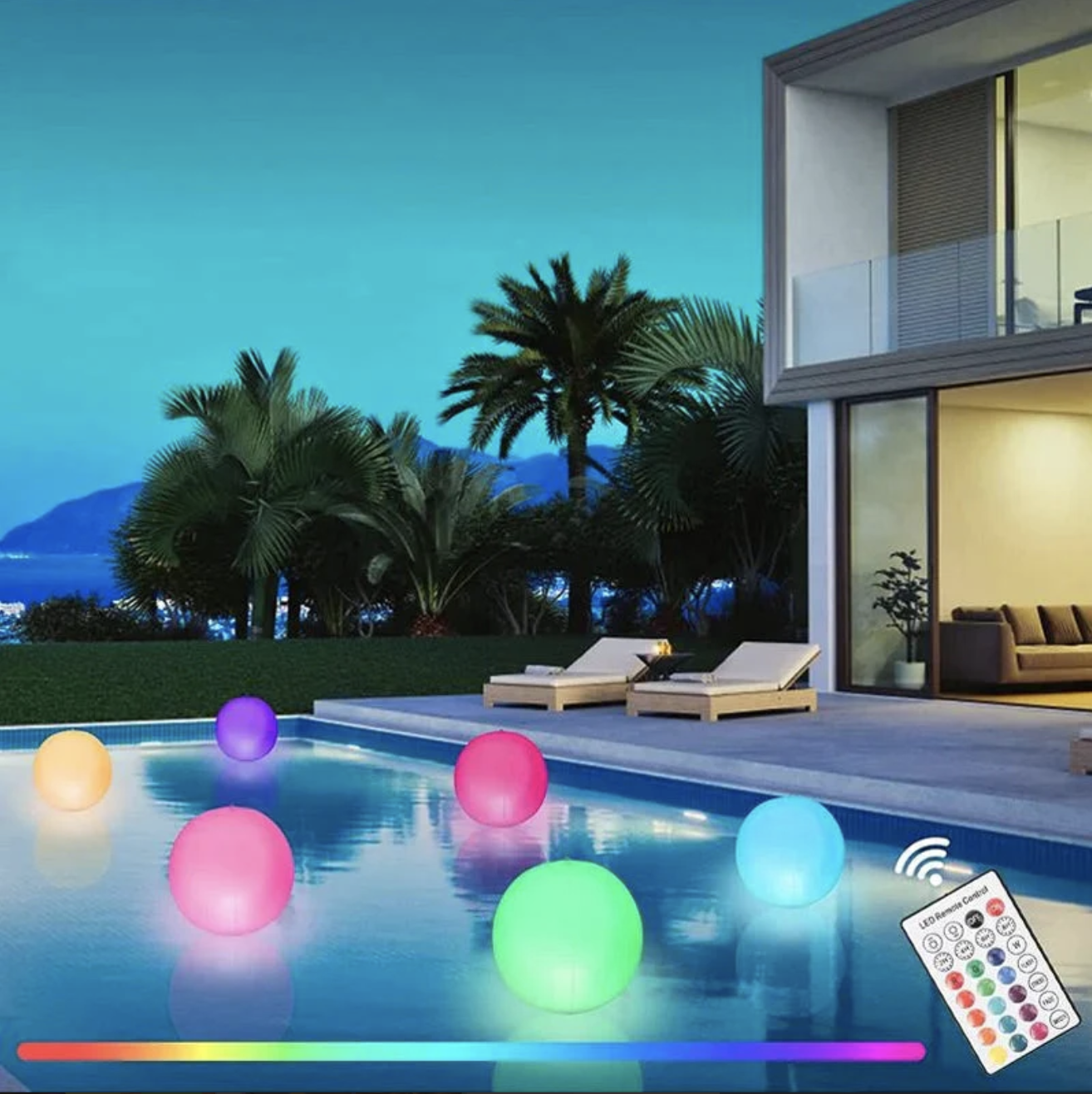 16-color glowing water ball LED light