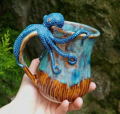 🐙Handmade Octopus Mug