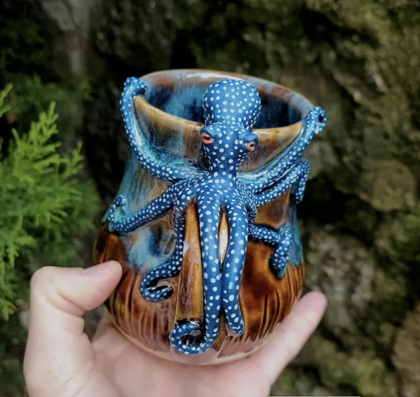 🐙Handmade Octopus Mug