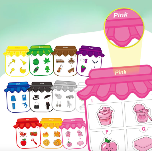 ColorCraft Montessori-Inspired Magnetic Stickers for Creative Learning