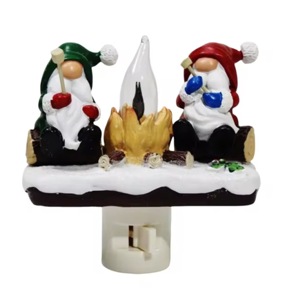 Christmas Gnomes flickering night light